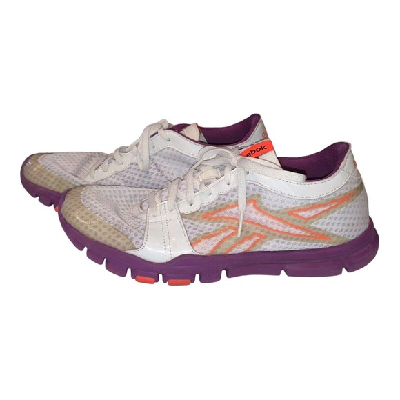 Reebok Women's Your Flex Trainette J90620 White Purple Running Shoes Size 9 - Picture 1 of 7
